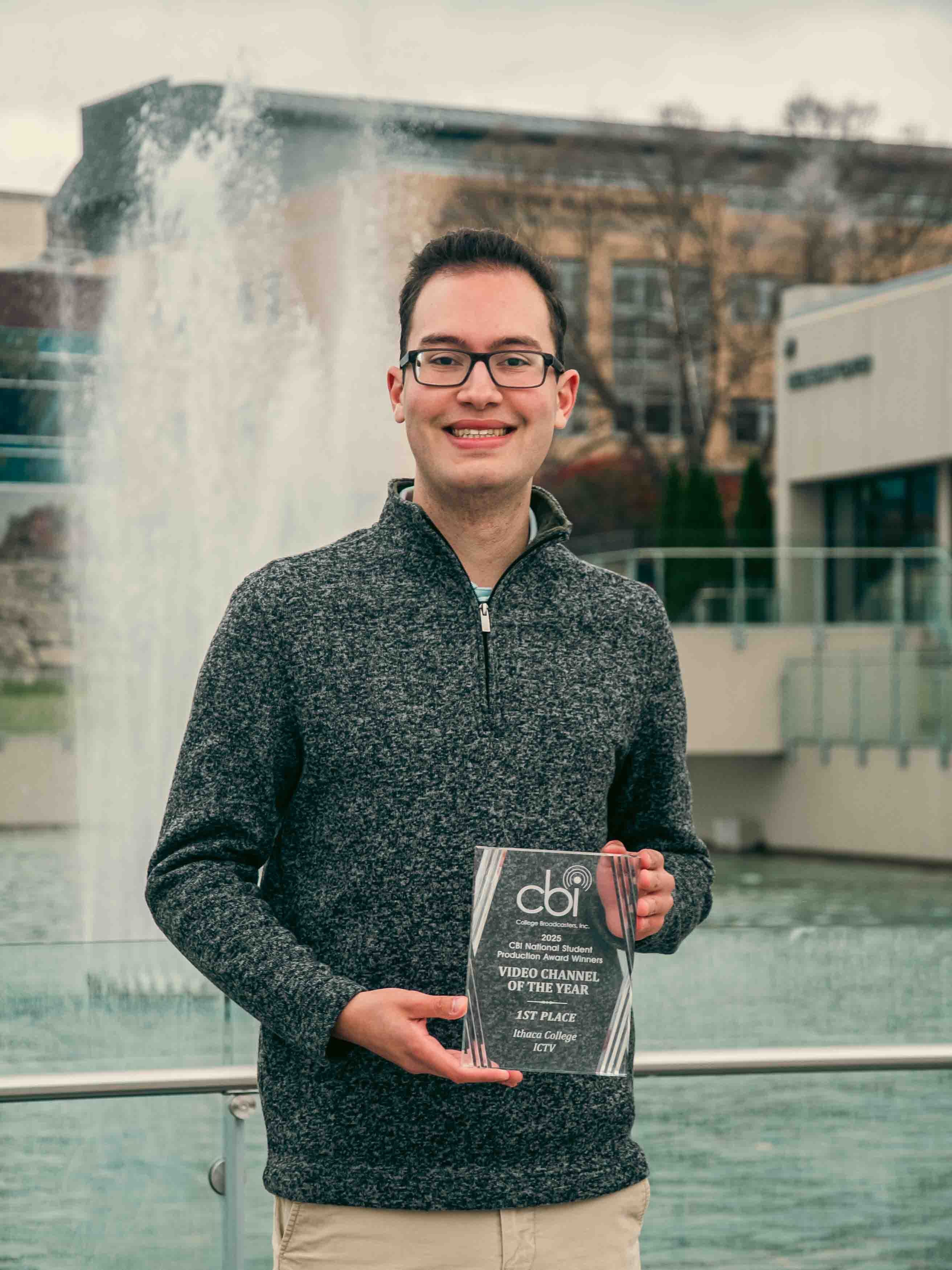 Connor with CBI Award